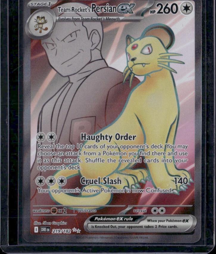 SV10: Destined Rivals #219/182 Team Rocket's Persian ex