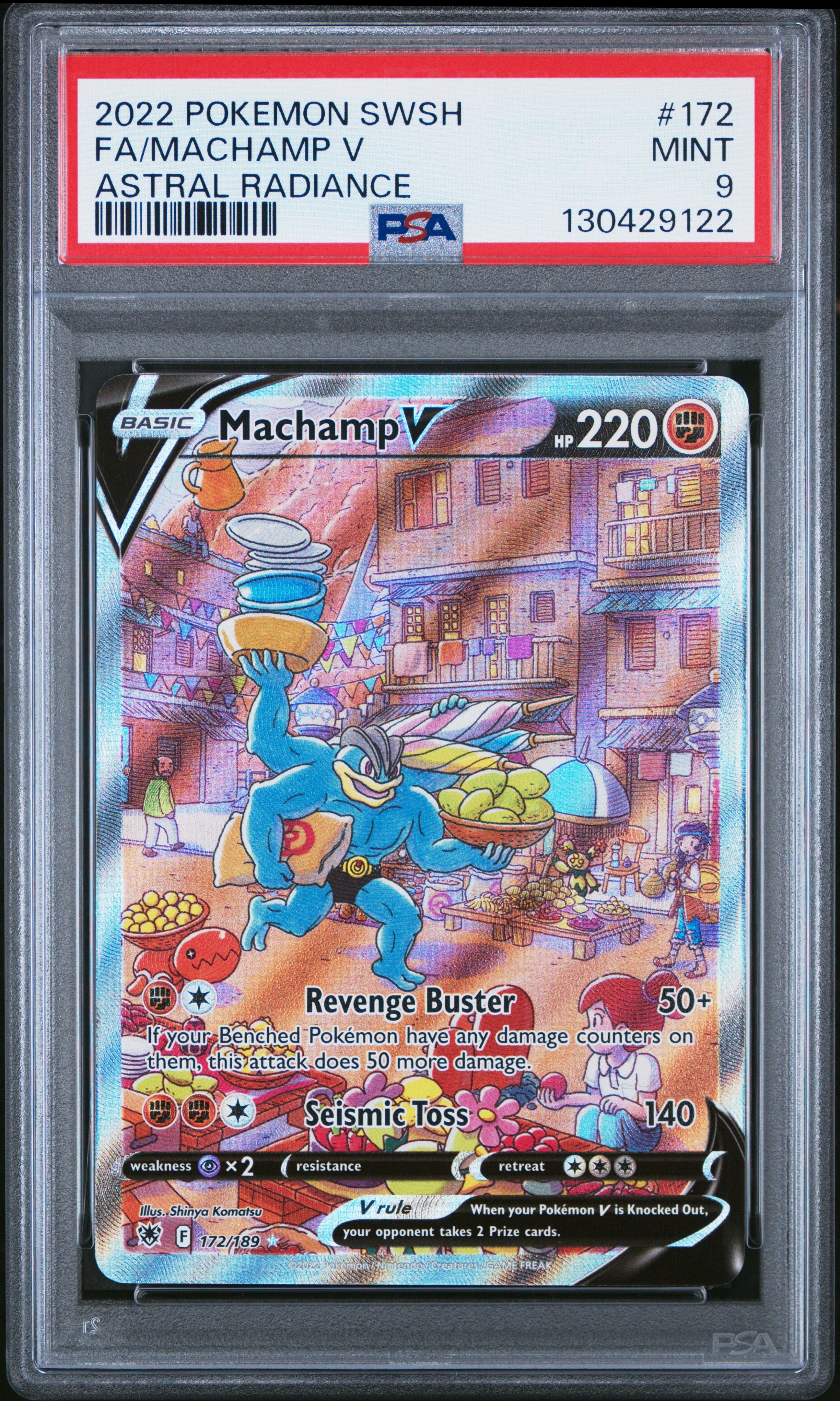 Pokemon - Astral Radiance #172 Fa/Machamp V Astral Radiance PSA 9