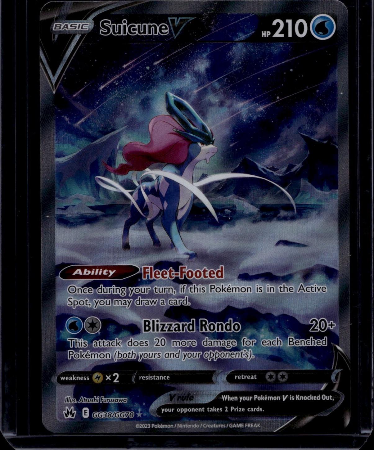 Pokemon - SWSH: Crown Zenith: Galarian Gallery #GG38/GG70 Suicune V