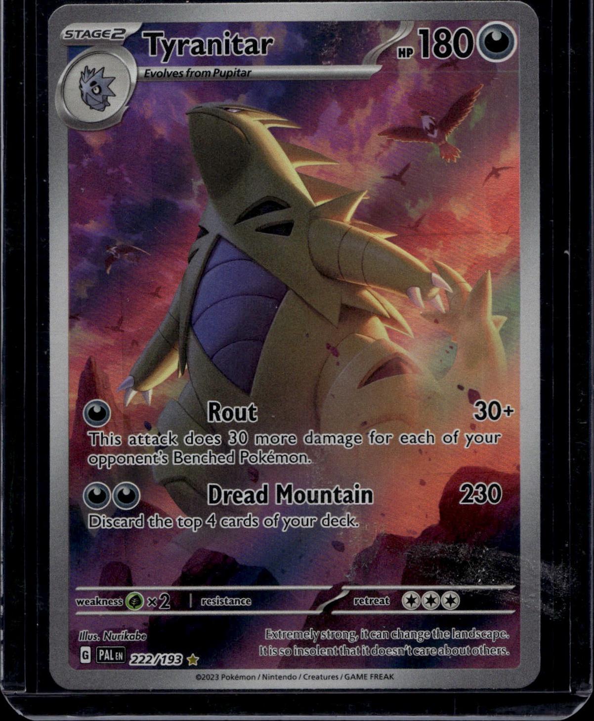 Pokemon - SV02: Paldea Evolved #222/193 Tyranitar