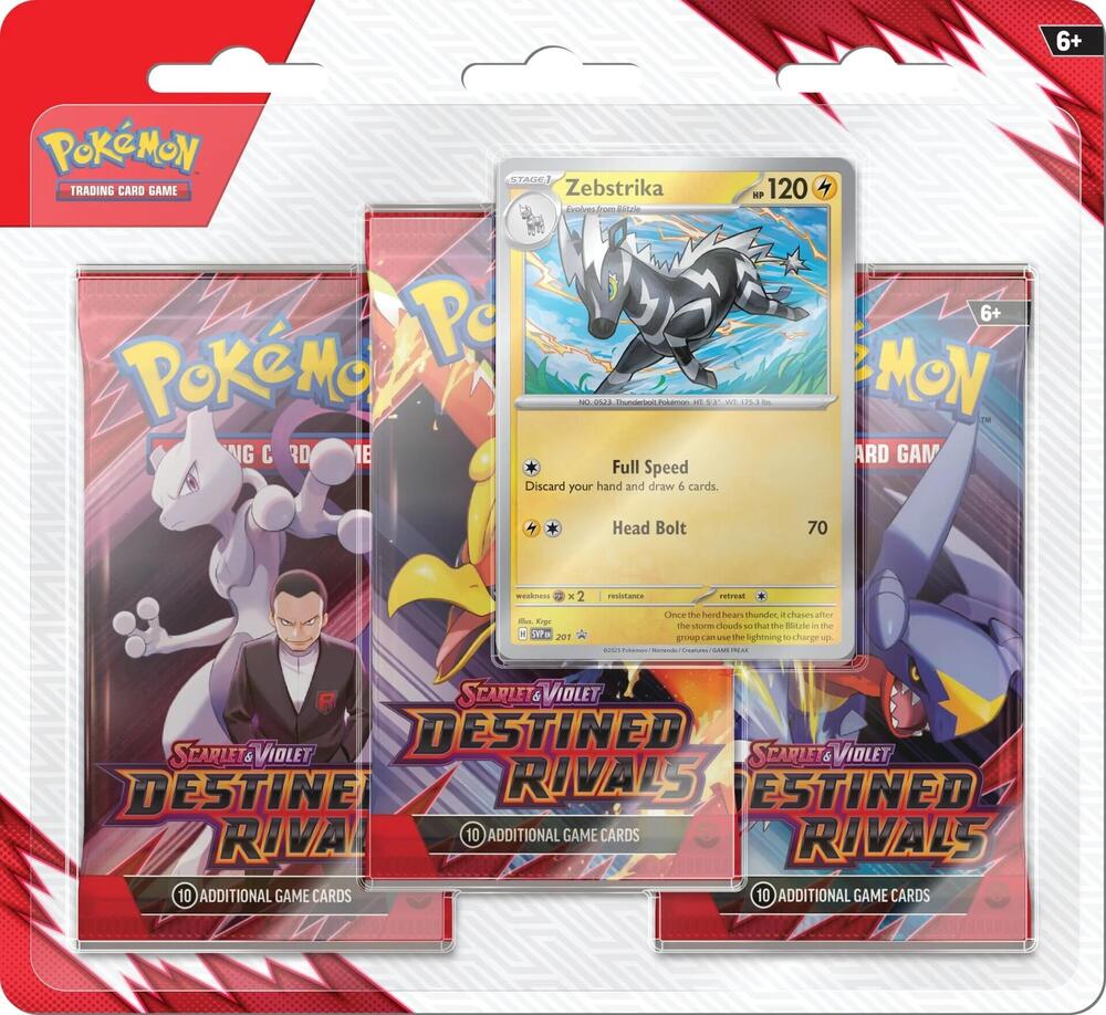 Pokemon - Destined Rivals - 3-Pack Blister (Zebstrika)