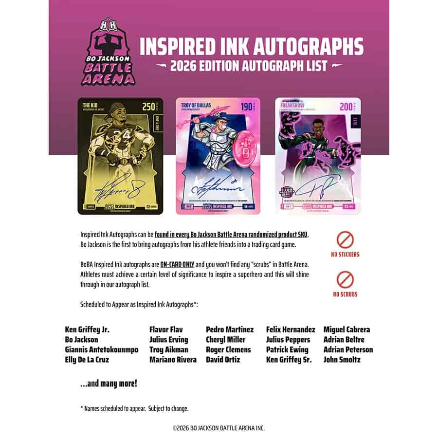 Sealed - TCG - Bo Jackson Battle Arena 2026 Edition Double Mega Box