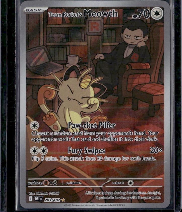 SV10: Destined Rivals #203/182 Team Rocket's Meowth