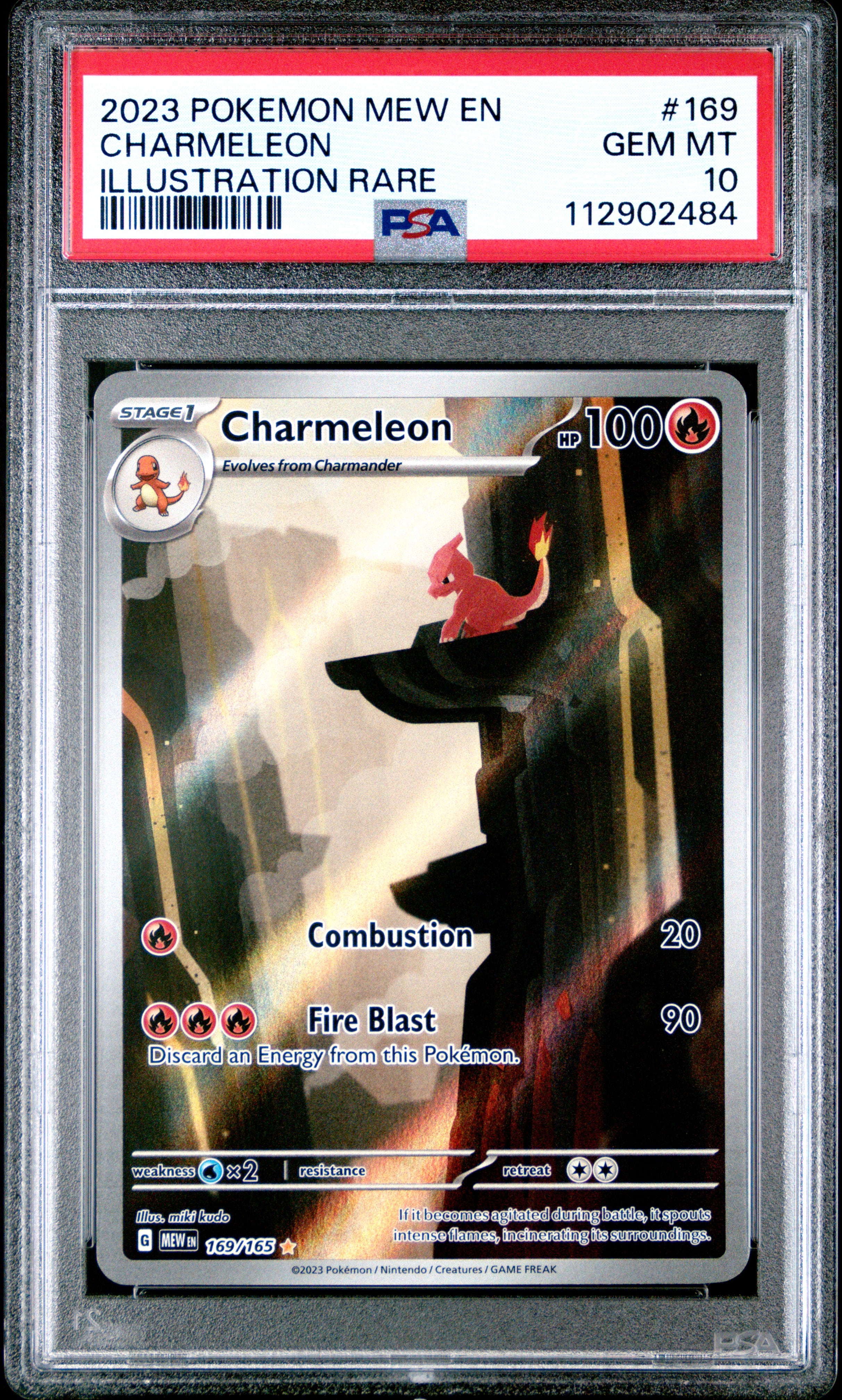 2023 Pokemon Mew En-151 #169 Charmeleon Illustration Rare PSA 10