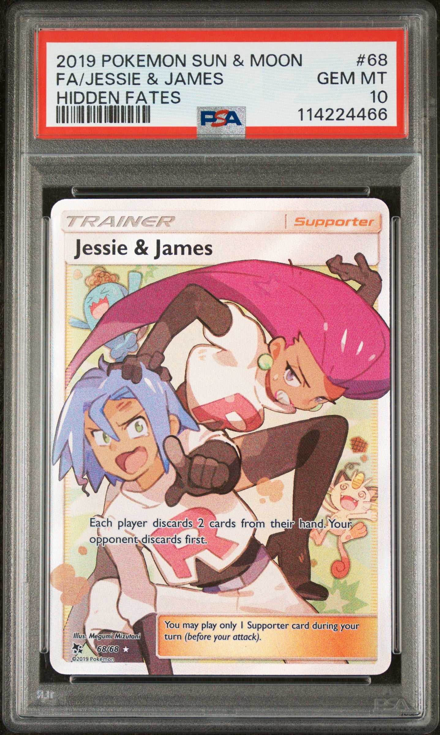 Pokemon Hidden Fates Fa/Jessie & James #68 (PSA 10 Grade)